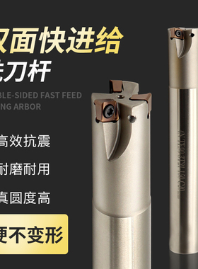 TE90双面快进给铣刀杆数控高效开粗方肩立铣刀刀杆配4NKT060308R