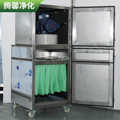 工业脉冲式布除尘净器单机可移袋动锈钢除尘器烟不尘化YNC设备