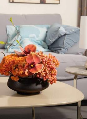 轻奢中TOG店式花生艺摆酒餐厅客厅餐桌花假花仿花摆件设