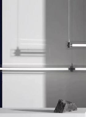 餐厅吊灯现代极简创玻字璃一长条灯意设95办计师吧台公室岛台马扎