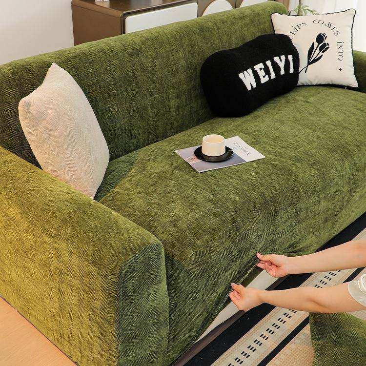 复古人字弹纹沙发套罩全新包保加厚防F996MS56猫抓力套防滑懒人沙