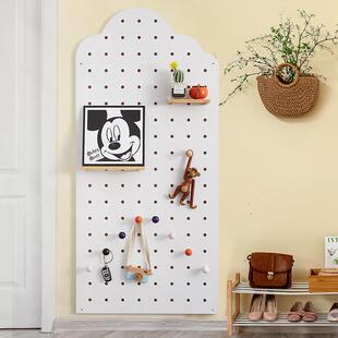 4I进门朵墙上木F77J956M云装 架饰置物钉 质饰洞洞板门后收纳装