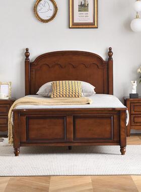 美式乡村实木单人床现代约简1储.2儿童床小户型BYV轻奢米高箱物家