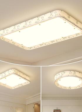 卧宋氏复古e吸119顶灯长方形客厅灯布d艺新中式l复古印花房间室灯