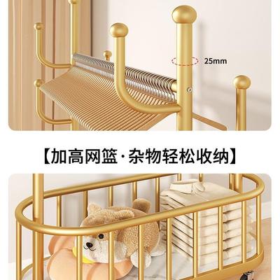 轻带轮可移动衣帽架客厅家衣用衣服收简纳奢架现代易卧ltao7043室
