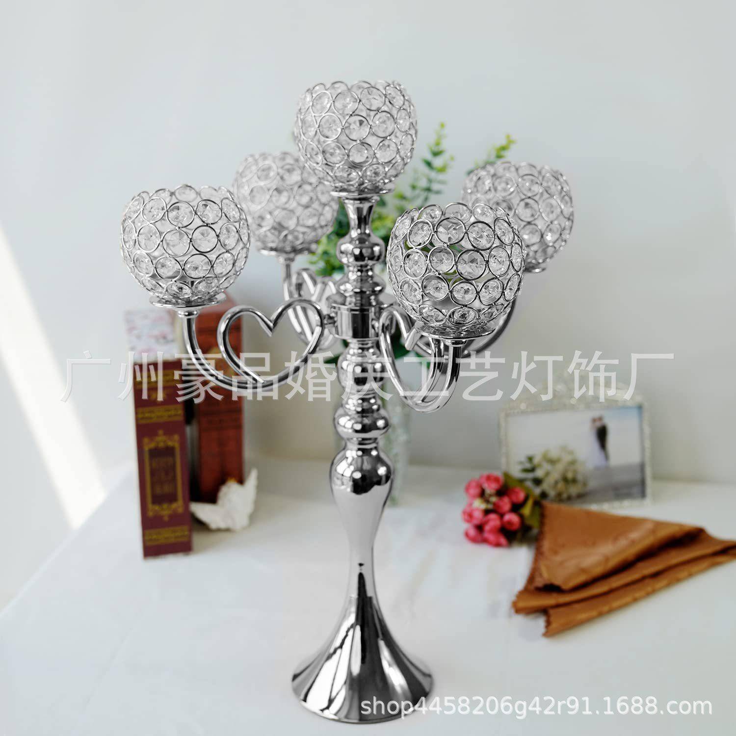 款新婚庆道具引5头件烛台创HP-Z-053意欧式路轻奢摆家居浪漫装饰