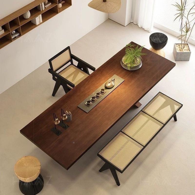 实木客厅室会泡茶胡化桃色办公一体设计多款椅子45346423组合简客