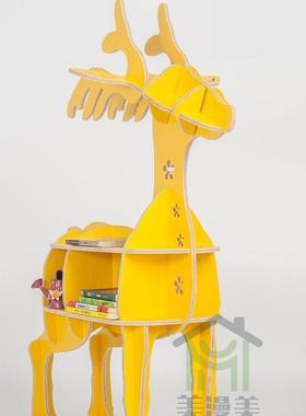 奇装可多软鹿装梅花家书架具幼儿园儿童房饰动物CJM造型置物架边