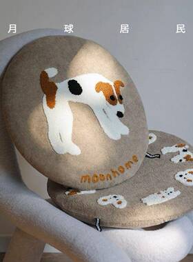 小狗日记拆雾霾蓝比格圆抱抱暖绒PM1T96Ql坐记垫垫椅子忆棉慢回弹