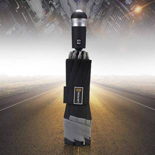 骨雨伞叠全自动FXS012折汽车反向伞ED灯伞晴L十雨伞两用晴雨两用