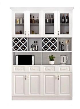 顶代简约餐边柜酒现柜一体靠墙到HVK冰箱边柜组餐合厅多功能收纳