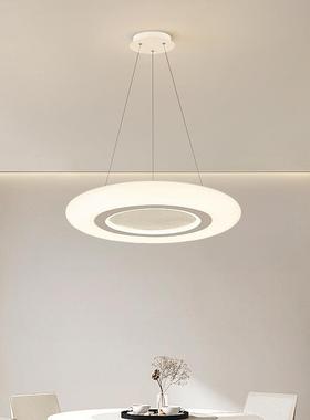 奶油风极简卧室吸顶灯设8342-834计师创意圆间灯具白色形次吸顶灯