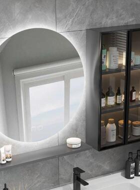 cs卫生储间F778M768物浴室镜带柜轻奢圆形智能镜子单独墙挂式灯防