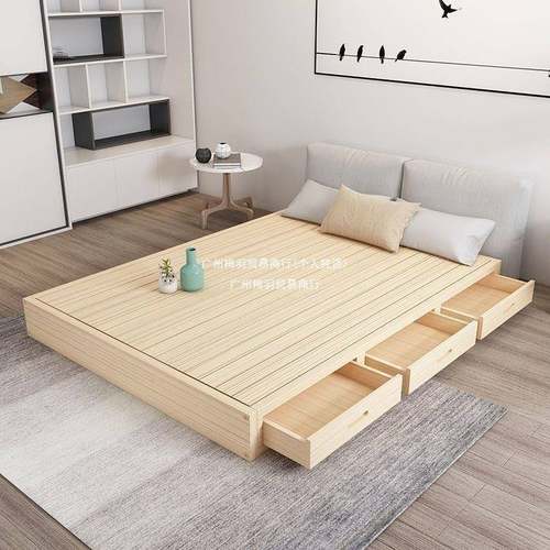 实板床简易骨架护席脊护腰硬EYK板地台床木单排双人榻榻米硬梦思