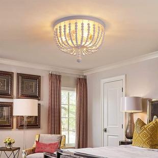 美乡村复波西米亚木BK2060珠吸顶灯亚古马逊e阳bay跨境货源台卧室