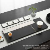 天然黑金石干泡约台茶盘简家用石壶承块头FQEW35Q0茶台新中式 长方