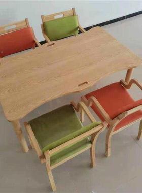 休木闲实椅适老化老餐厅养桌椅老人阅梅R66220d花餐桌览桌敬老院