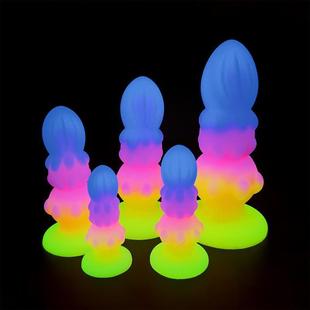 2023 Luminous Anal Plug Small Dildos For Women Men Buttplug
