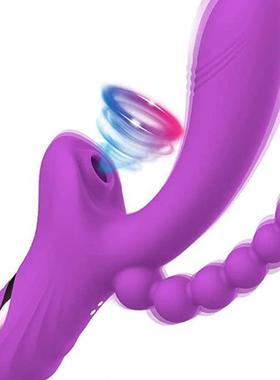 3 In1 Dildo Rabbit Vibrator Clitoris Anal Sex Toys for Women