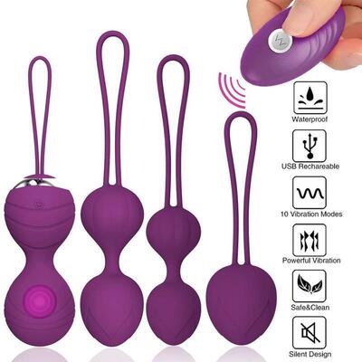5pcs Vagina Exercise Kegel Balls Kit Ben Wa Balls 10Speed Vi