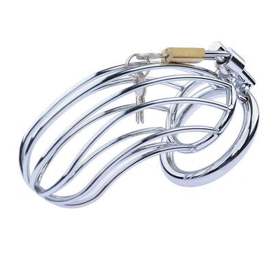 SM Stainless Steel Cock Cage Cage of Shame Male Chastity Dev