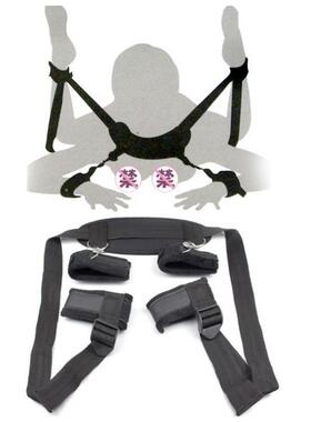Sexy Leather BDSM Kits Sex Games Bondage Set Handcuffs toys
