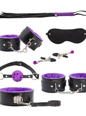 7PCS plush sm adult erotic for couples bondage set sex toys