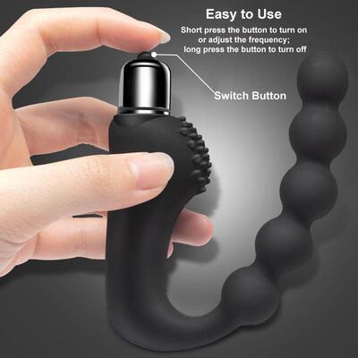 Anal Bead Vibrator Prostate Massager Anal Plug Waterproof 10