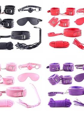 7pcs/set Sex toy for Women PU Leather SM Bondage Handcuffs A