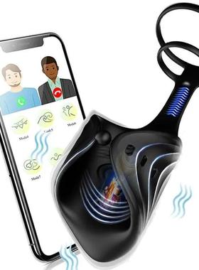 APP Remote Penis Training Double Ring Vibrator Male Masturba