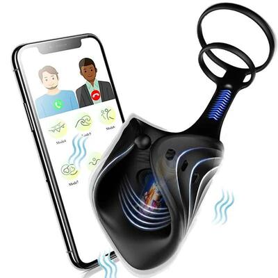 APP Remote Penis Training Double Ring Vibrator Male Masturba