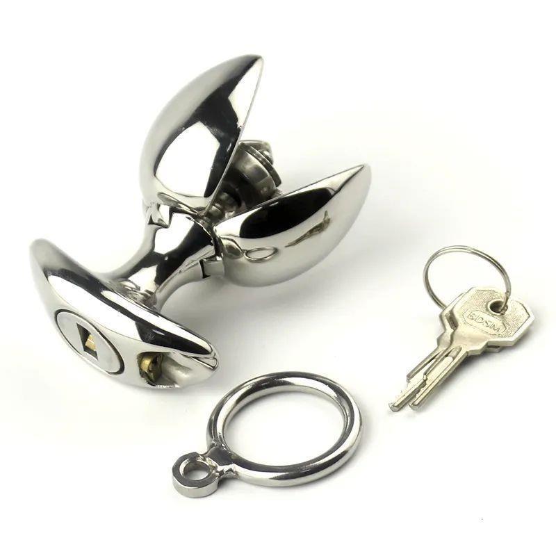 2022 NEW Stainless Steel Anal Lock Openable Anal Plug Dilato