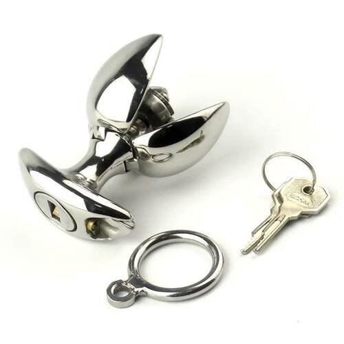 2022 NEW Stainless Steel Anal Lock Openable Anal Plug Dilato