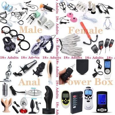 18+ Adults Electro Shock Penis Ring Electric Cock Cage Ureth