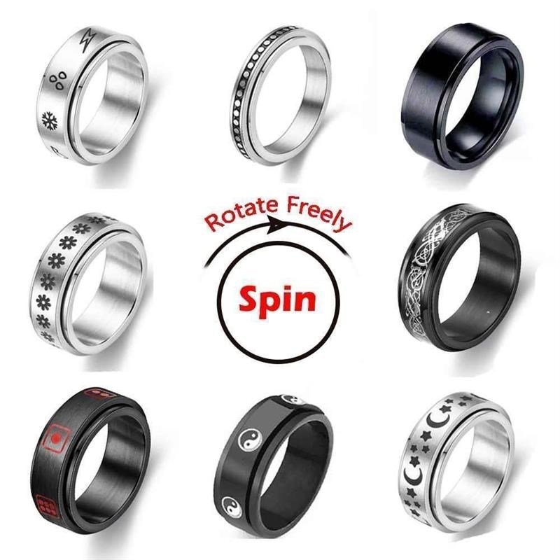 Anxiety Ring Figet Spinner Rings For Women& Men
