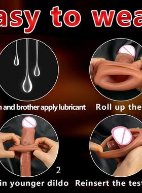 Condom Penis Extension Sleeve Delay Sex Toys For Men Man