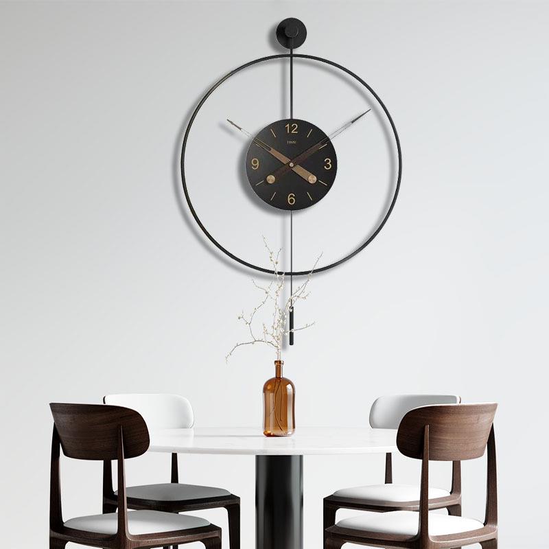班牙个性极简客厅挂西创款意装饰挂墙钟表现lwb-0000代轻奢钟静音