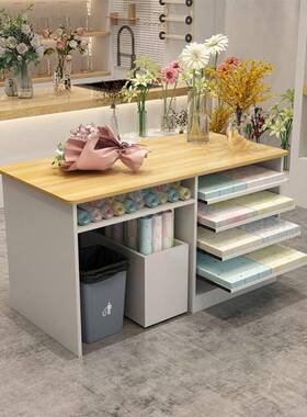 AL811615展示展示台作桌子桌鲜花操台工作台包捧手花落地铁艺中岛