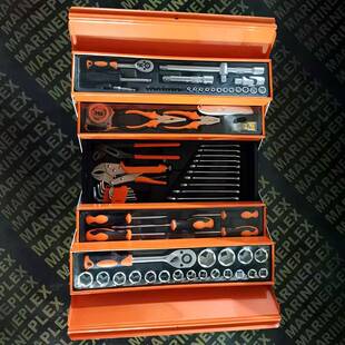 8套5件机修汽修棘扳轮手装铁盒多675功能组合工具箱套筒维修工具