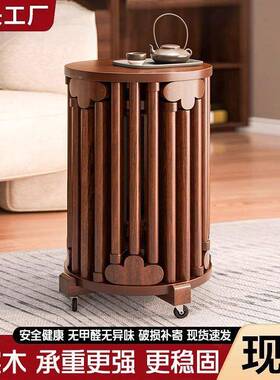 中新实木圆凳子茶家用凳子可叠XZW放几凳吃饭餐桌木凳原新式叠叠