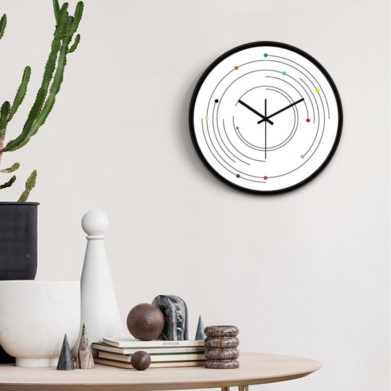 现代创时尚静音墙壁钟客挂厅装饰钟表简意约钟挂艺术时钟挂JJ2020