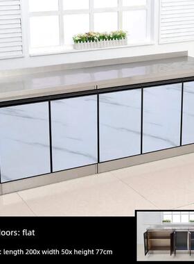 2m不钢厨柜房柜台柜集成组HQS合家居储物柜整锈体简易灶出租