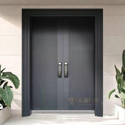 铸铝别墅大门双开门精门入户对开农村自无品牌/建房现进户子雕母