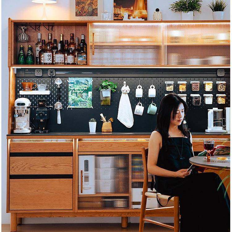 柜餐边实木岩板物厨房SUM餐厅柜子靠置墙一柜体樱桃木收纳储物柜,标准件/零部件/工业耗材,车间地垫,淘宝优惠券,粉丝福利购,淘宝优惠卷