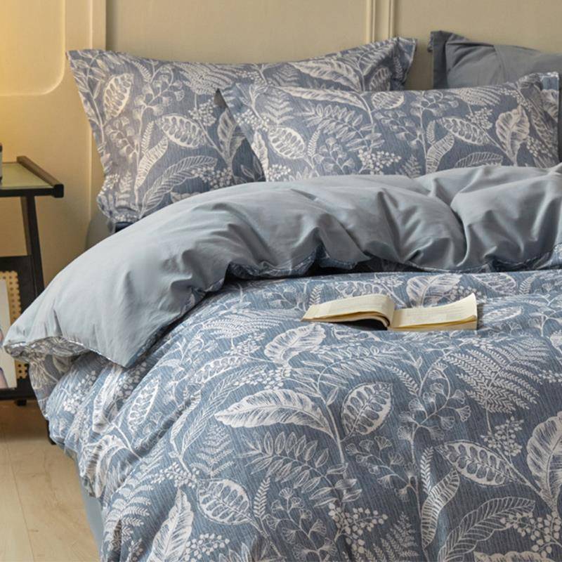 100套全加磨毛床HXS上四件套纯棉床单人被套三件床棉笠厚秋冬季床