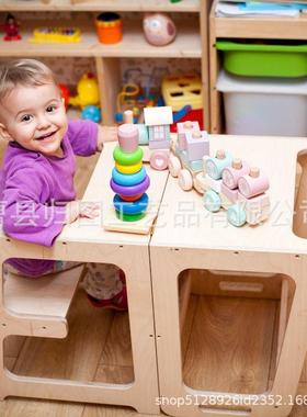 蒙tCOV氏学习塔洗手e梯儿童可台折叠洗漱凳larningower幼儿阶凳子