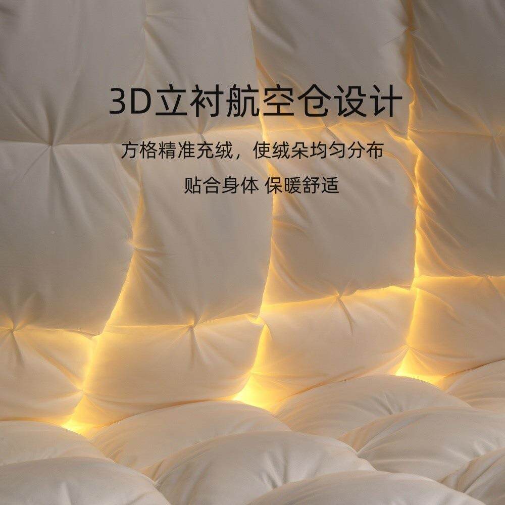 羽绒95%鹅绒单人春秋冬被子单人鸭绒天冬被棉被芯冬季加白厚F98TJ