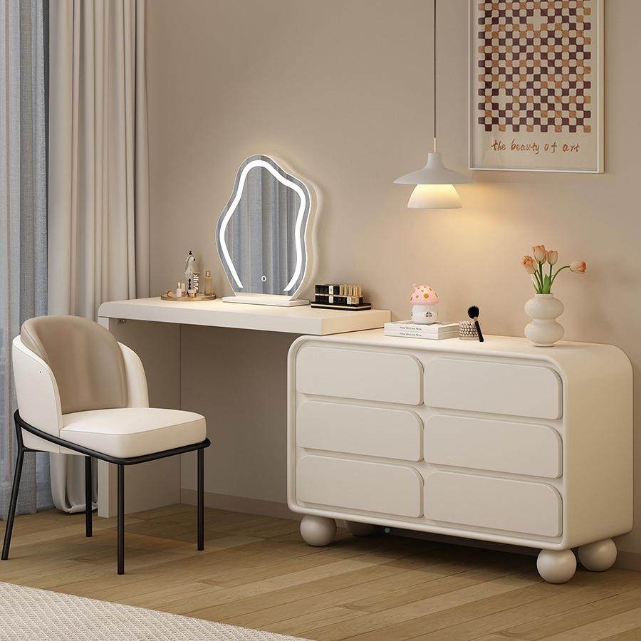 轻奢奶油风实木梳妆约台斗体柜一收纳柜化现代简可伸缩转角22妆桌,美容美体仪器,其它面部美容工具配件,淘宝优惠券,粉丝福利购,淘宝优惠卷