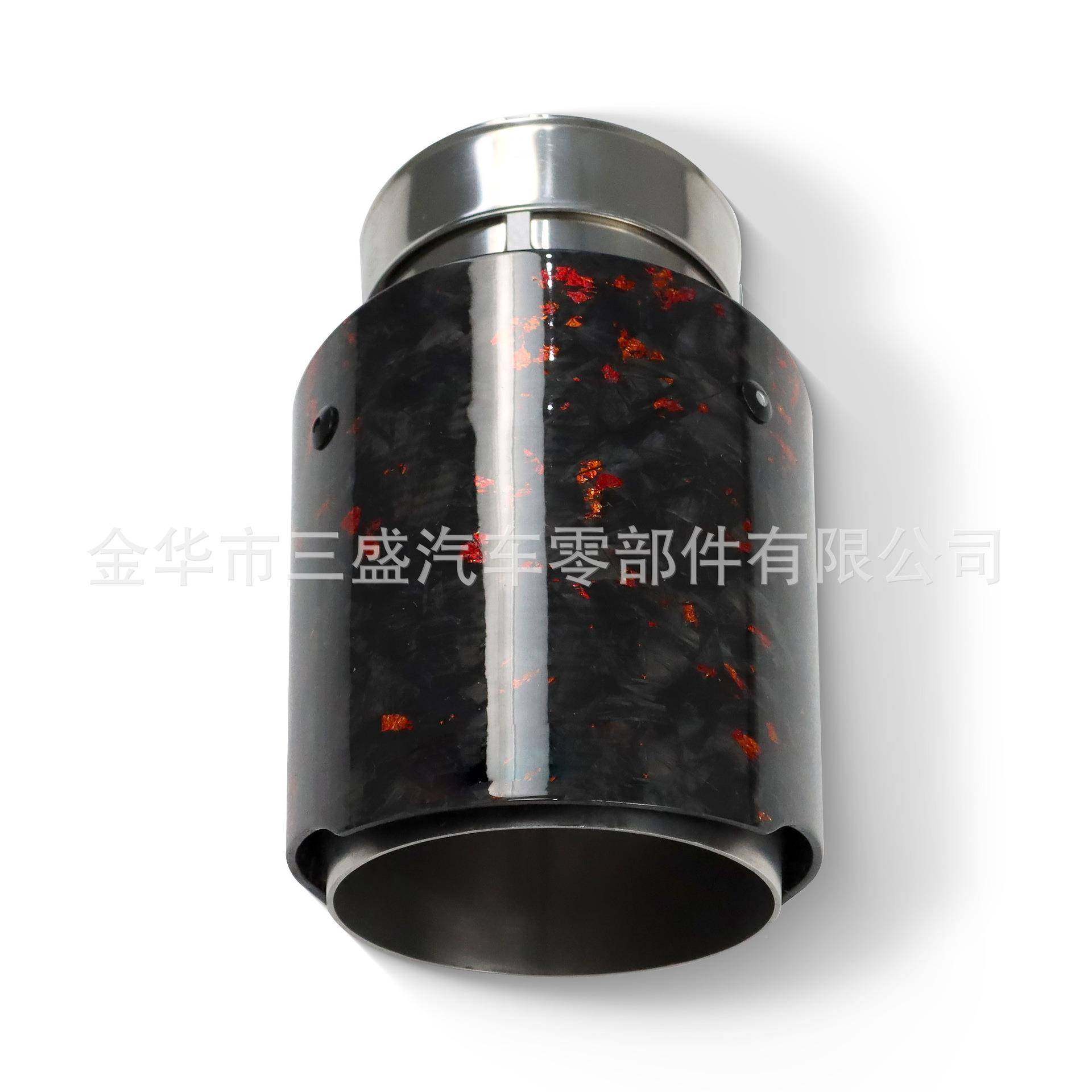 新款造金箔缎纹色纹跨境碳纤维红金箔不锈钢汽车锻通汽用改装车排