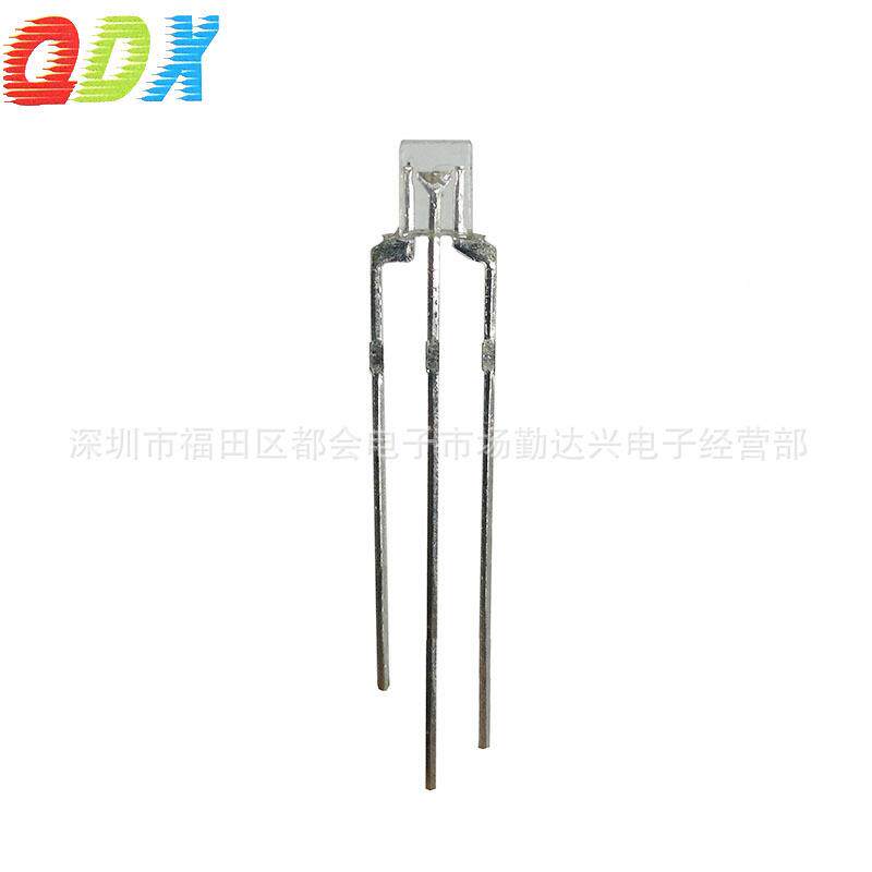 透明34红绿红蓝绿普翠绿双色无品牌/指示灯方形蓝三脚绿直插式l2ed灯珠